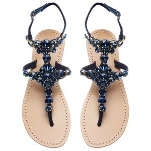 Mystique Vancouver Sandals, Navy, Size 5